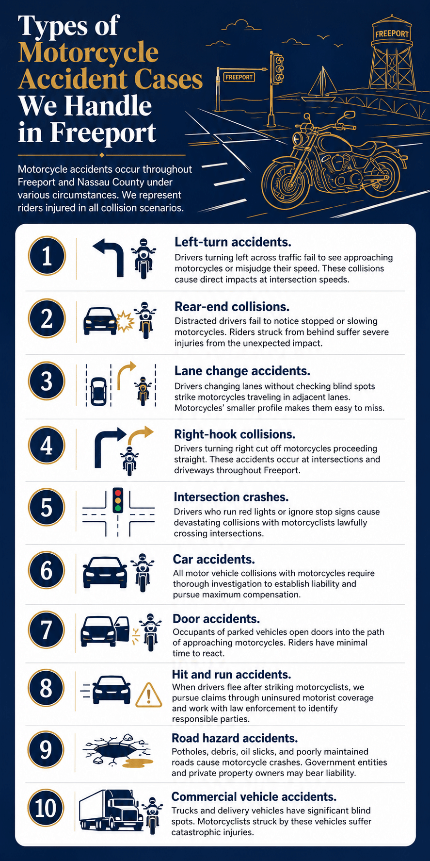 Freeport Motorcycle Accident Infographic